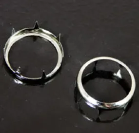 18mm Round Classic Silver Metal Rim Setting/Bezel, pk/12