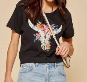 Andree By Unit - Floral Skull Graphic Tee