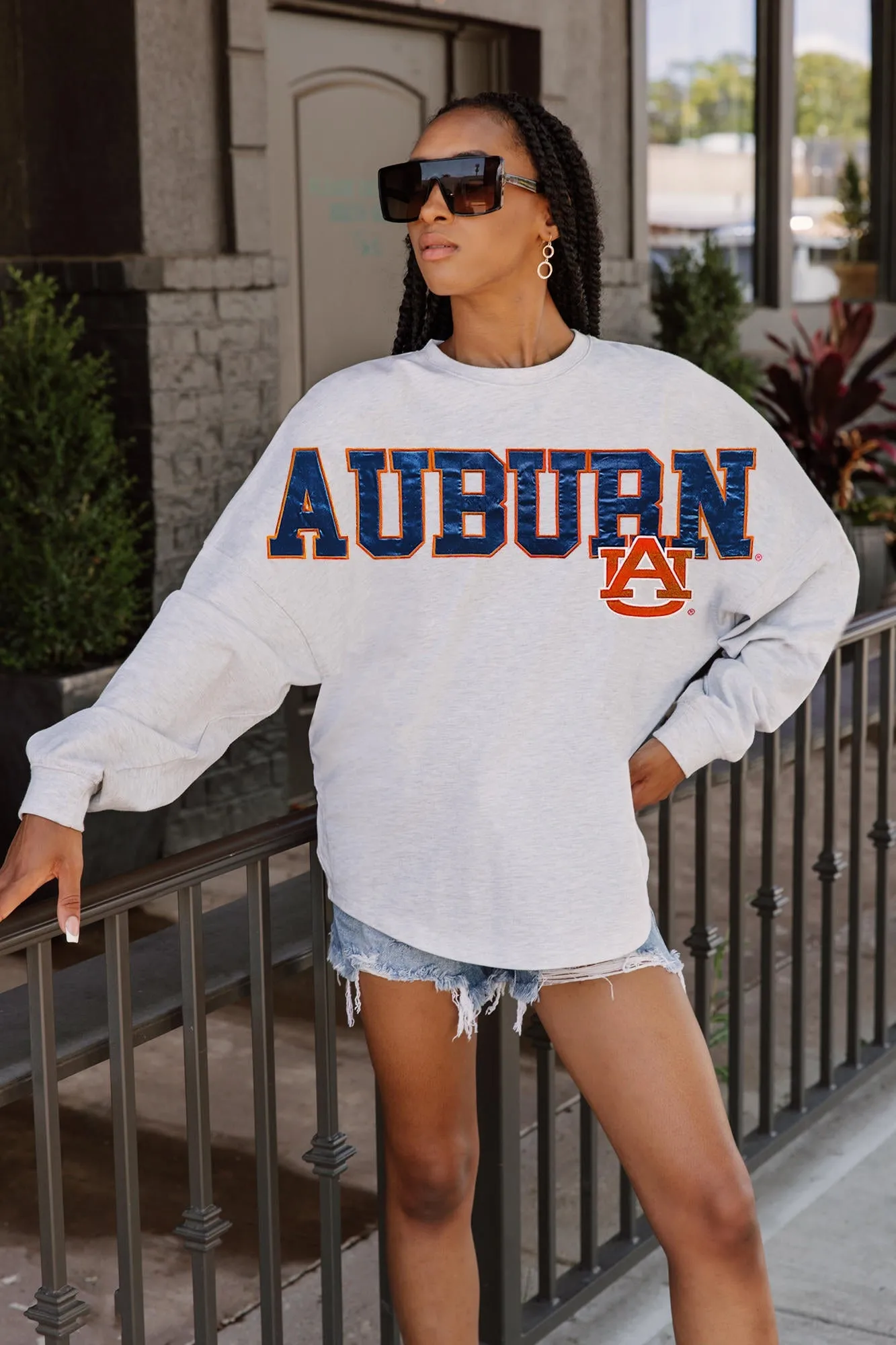 AUBURN TIGERS READY TO RALLY RELAXED FIT HEATHERED LONG SLEEVE FRENCH TERRY PULLOVER