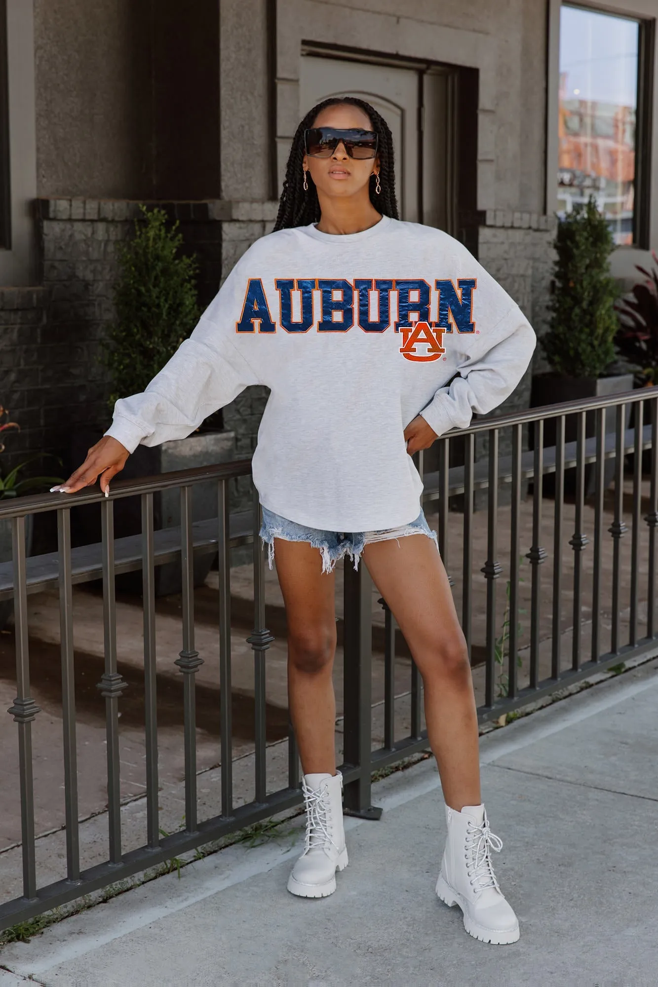 AUBURN TIGERS READY TO RALLY RELAXED FIT HEATHERED LONG SLEEVE FRENCH TERRY PULLOVER