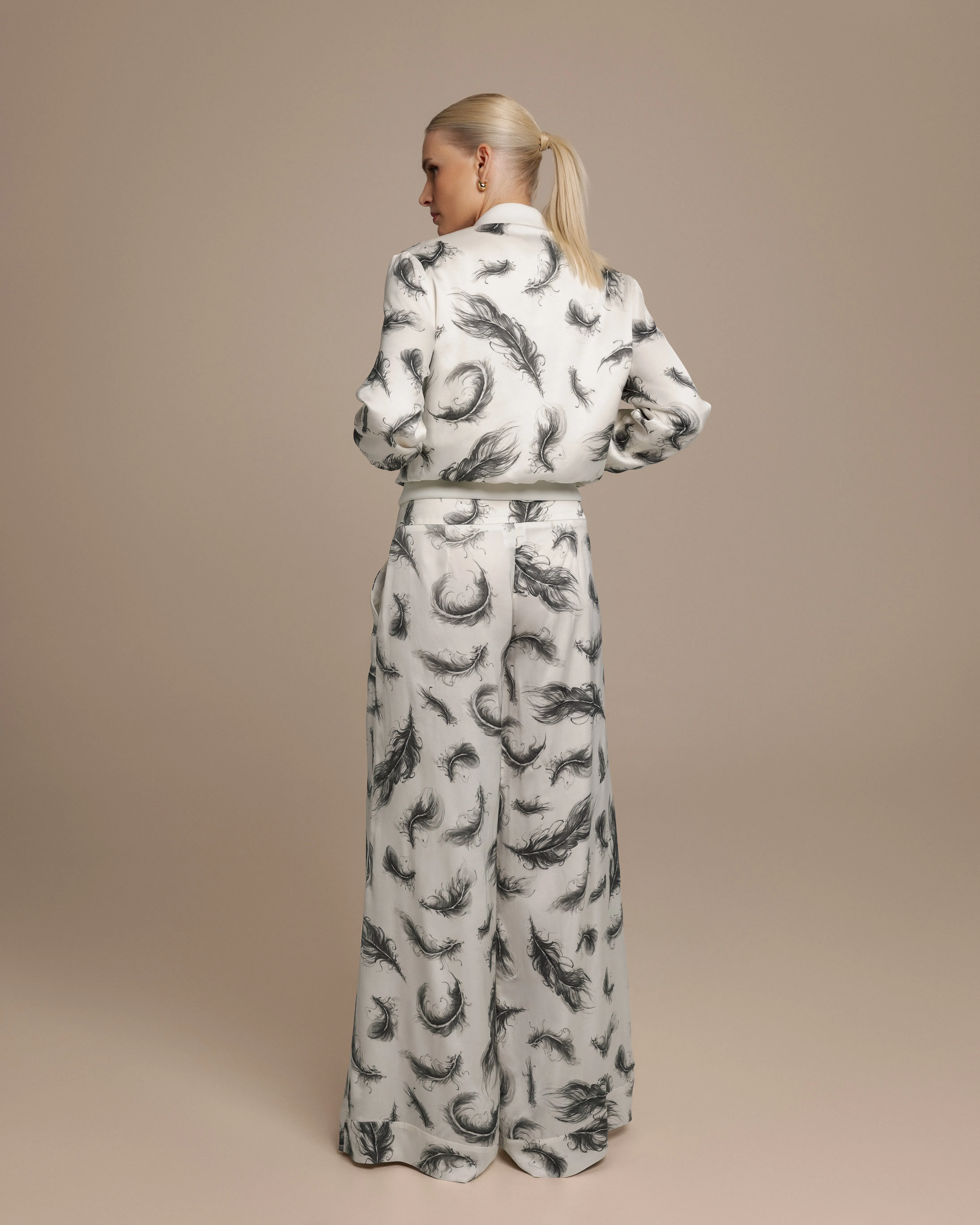 Avery Feather Palazzo Pants