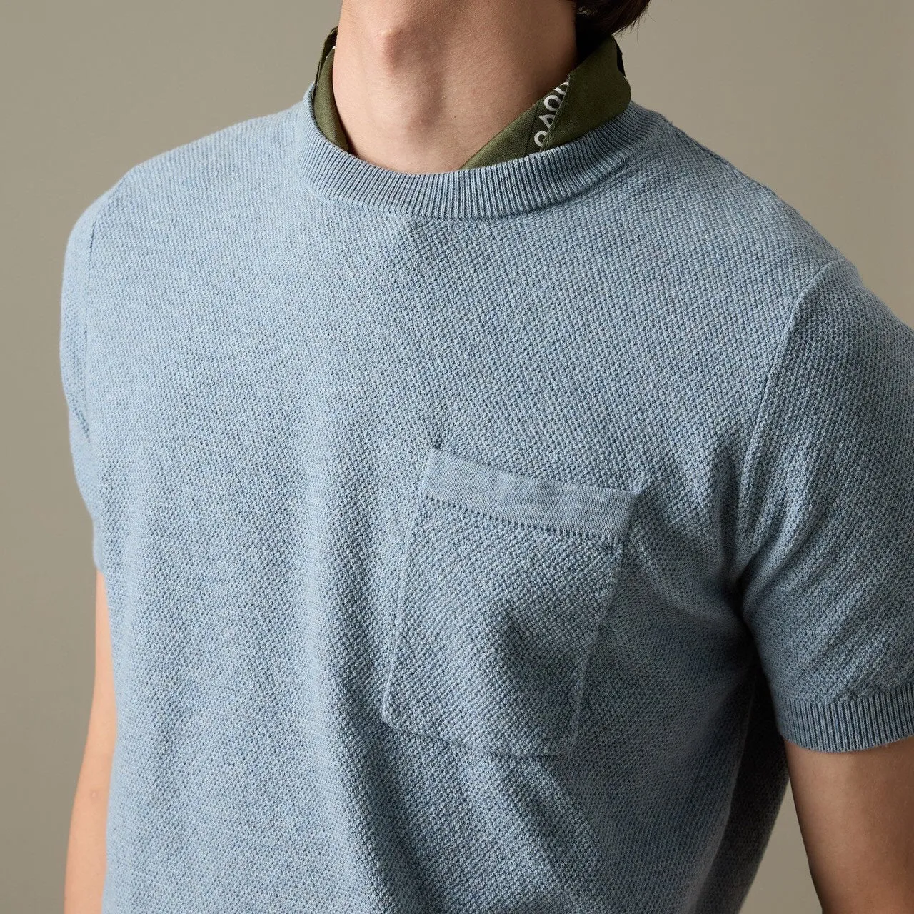 BRANDON KNIT TEE - BLUE