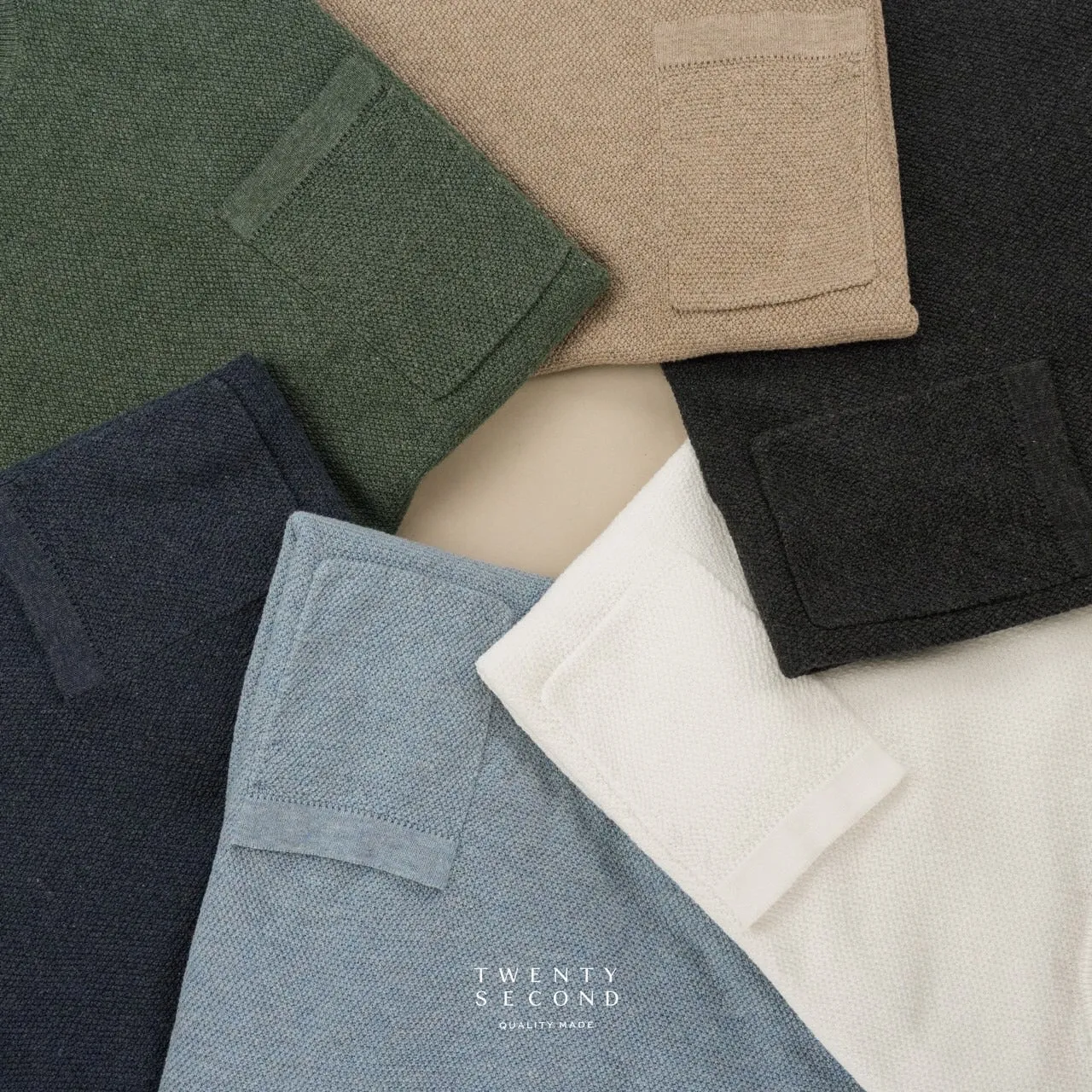 BRANDON KNIT TEE - BLUE