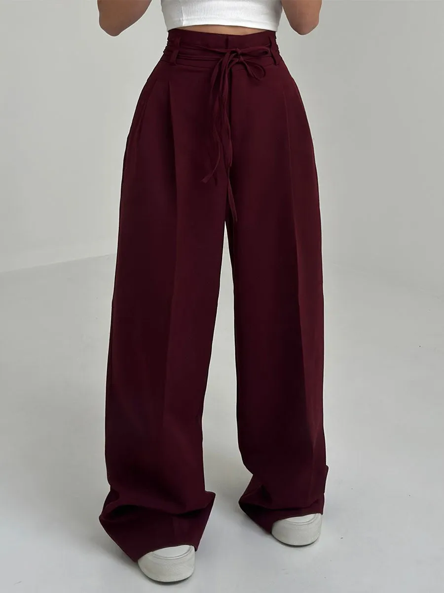 Colette - High-Waisted Pants with Wide Legs