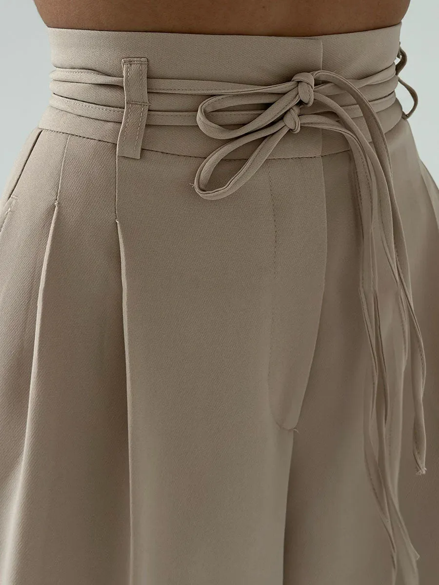 Colette - High-Waisted Pants with Wide Legs