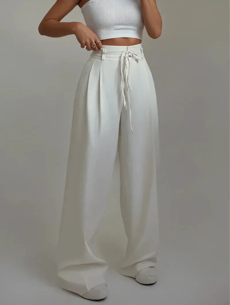 Colette - High-Waisted Pants with Wide Legs