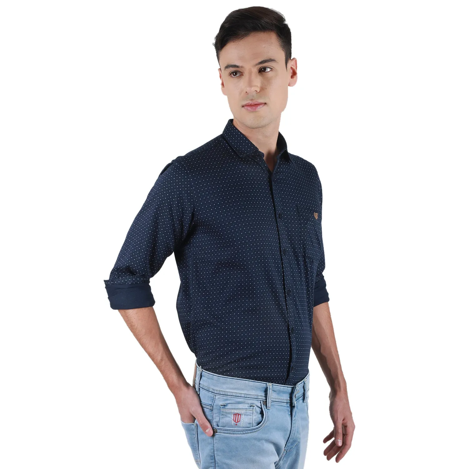 Duke Stardust Men Full Sleeve Cotton Shirt (SDO3PRTA)