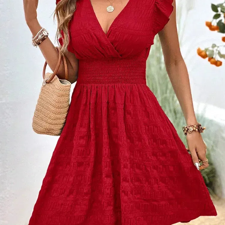 Elegant Short Dresses For Women Summer Beach Casual Style