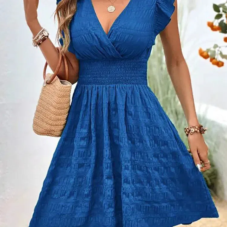 Elegant Short Dresses For Women Summer Beach Casual Style
