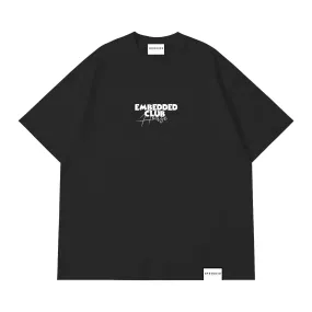 EMBEDDED CLUBHOUSE OVERSIZED SHIRT Black