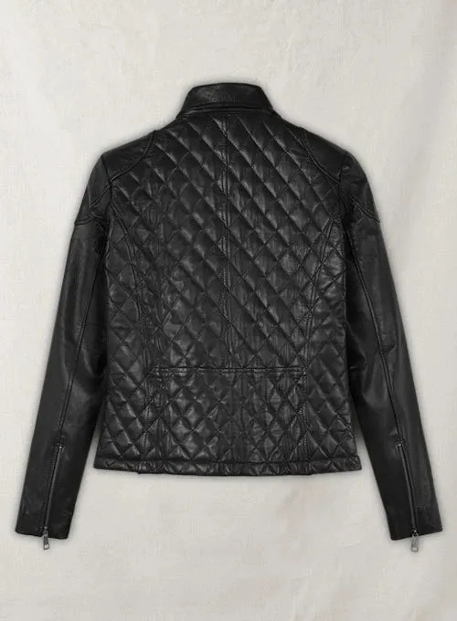 Emily Blunt Black Leather Jacket by The Jacket Seller