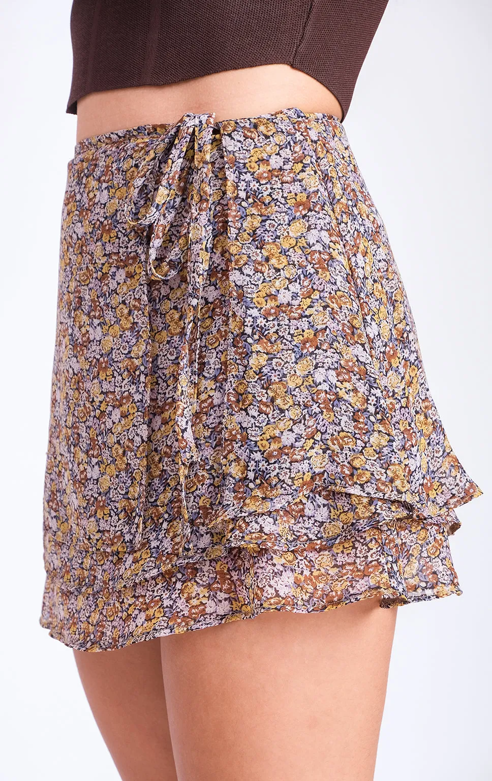 FLORAL LAYERED BALLET SKIRT
