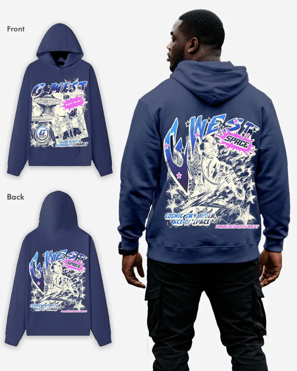 G West Cosmic Sky Ride Double Hit Hoodie Big and Tall