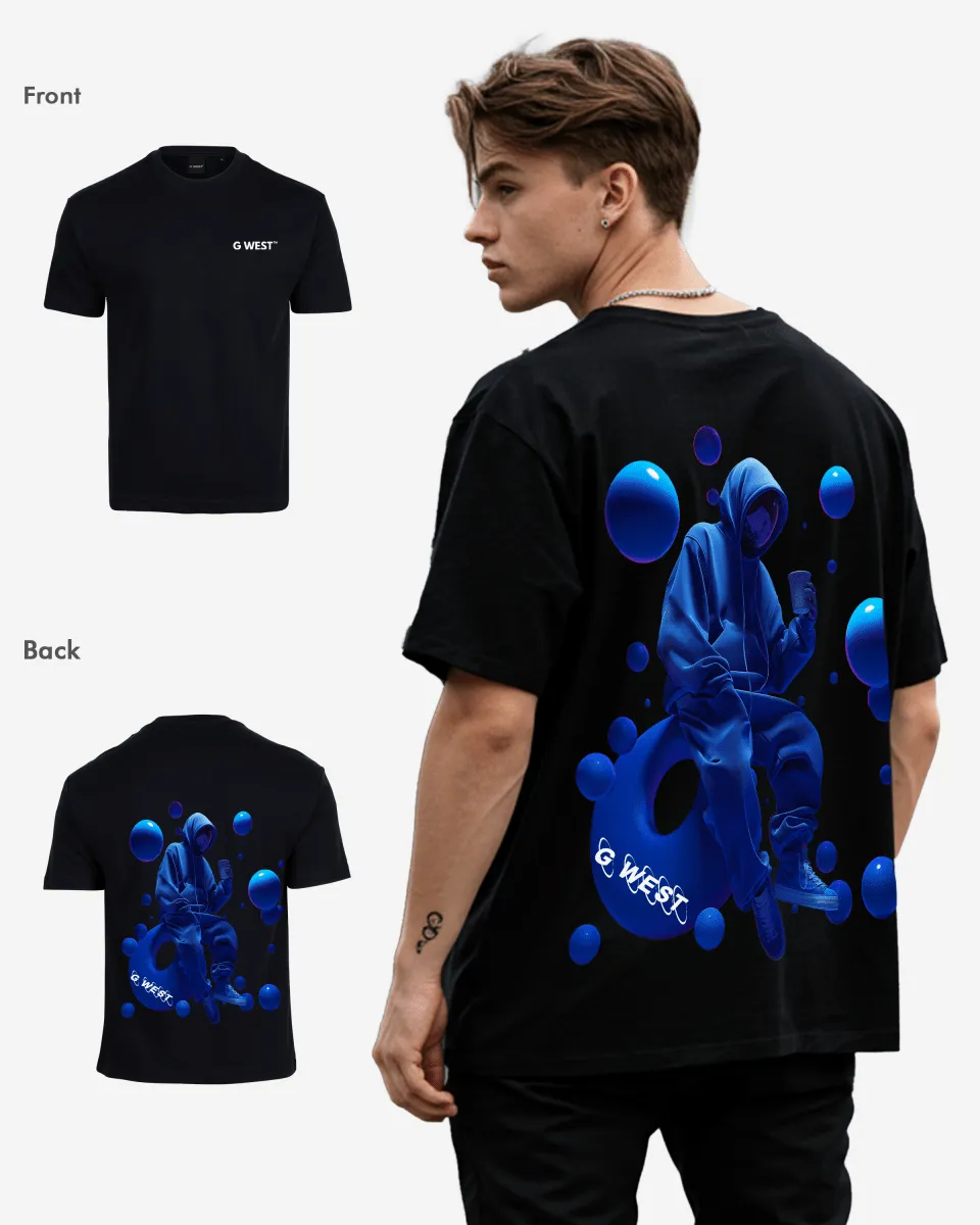 G West Oversized Blue Man Tee