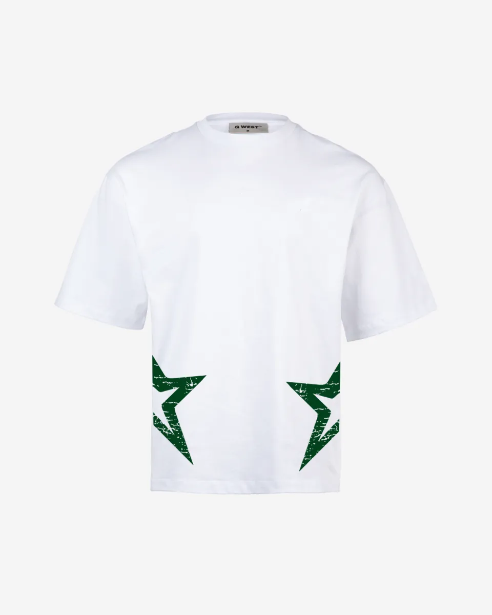 G West Oversized Cricket White T-Shirt : Gwdtfl2404 - 1 Colors