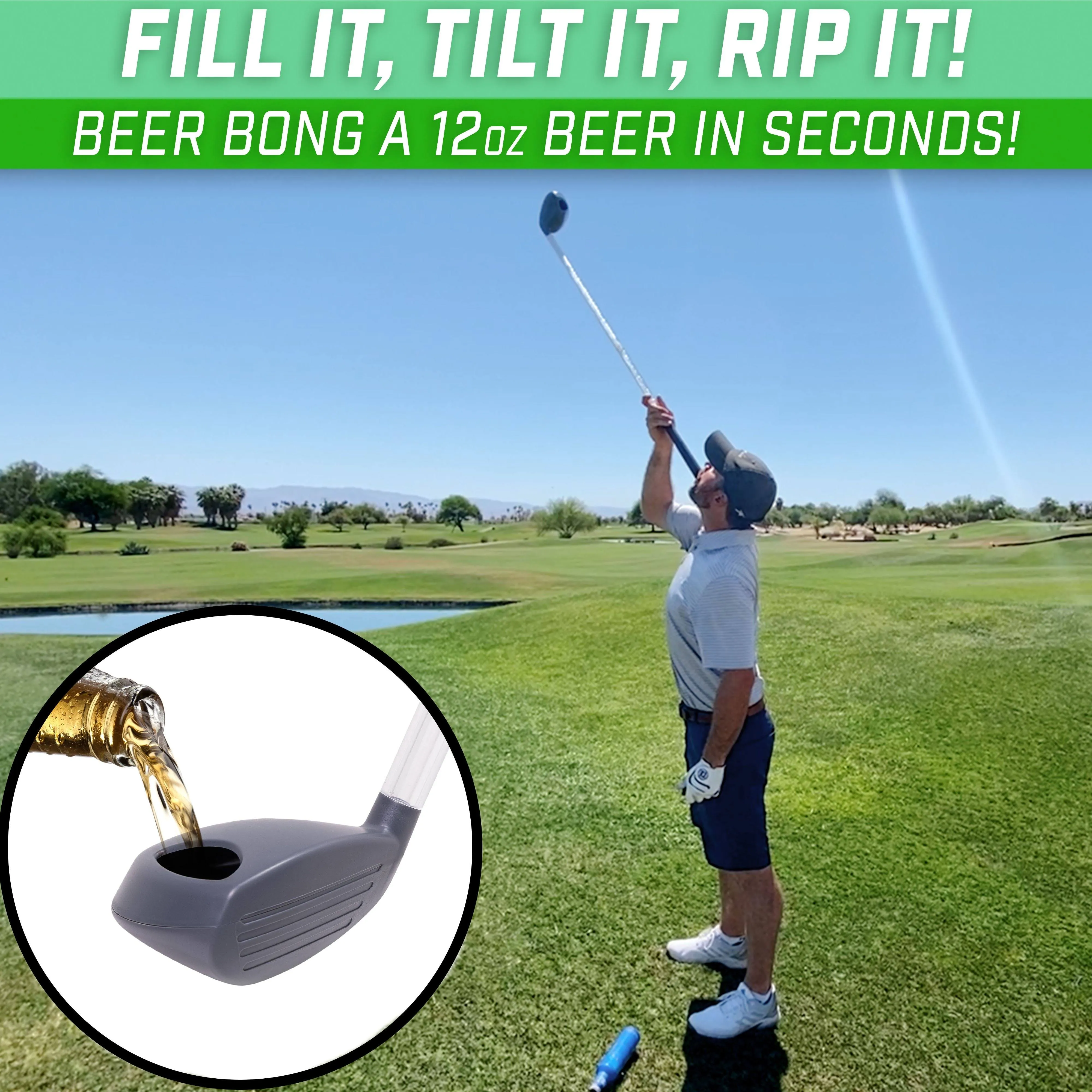GoPong Beer Bomber Golf Club Beer Bong
