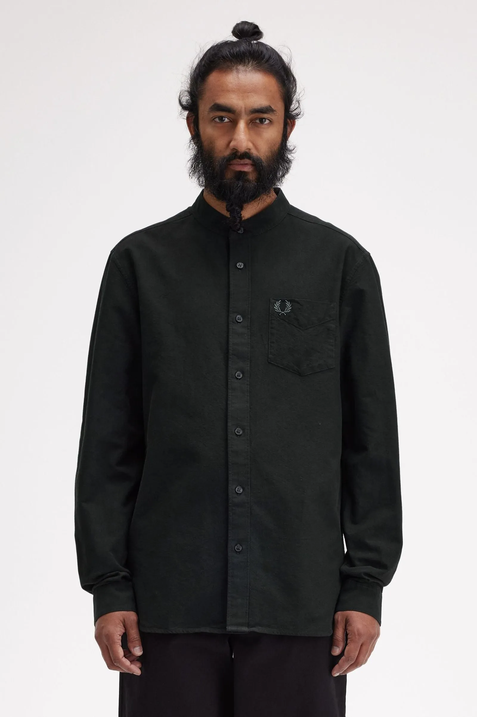 GRANDAD COLLAR OXFORD SHIRT