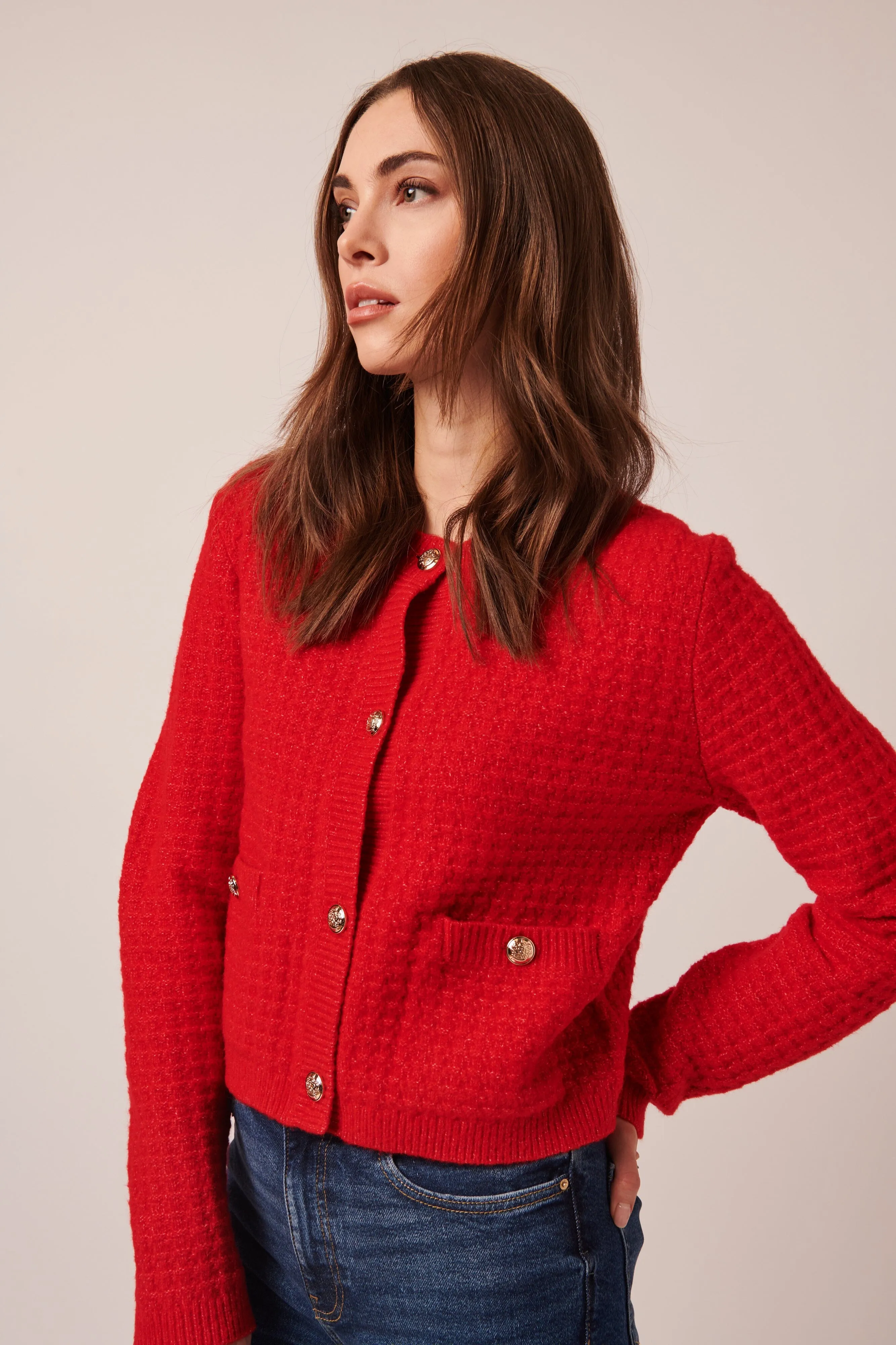 Line Catalina Cardigan- Scarlett