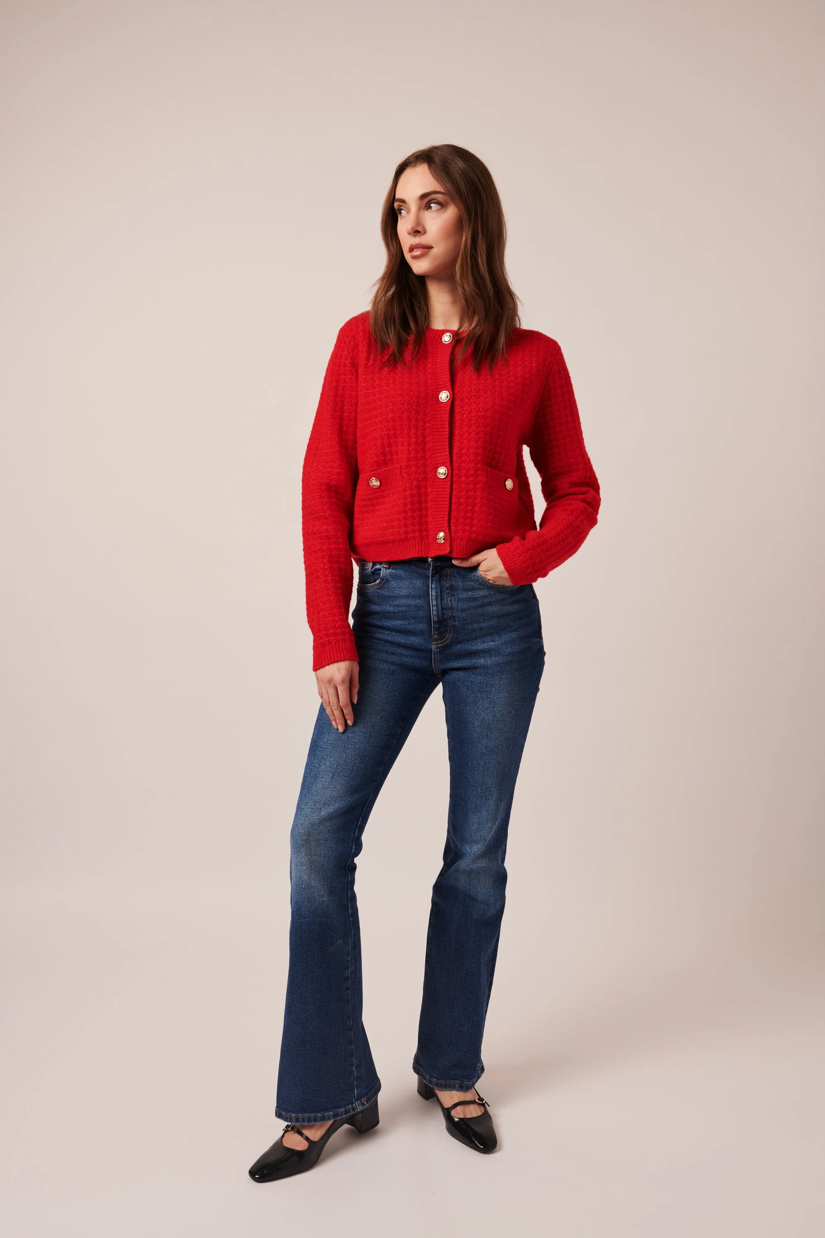 Line Catalina Cardigan- Scarlett