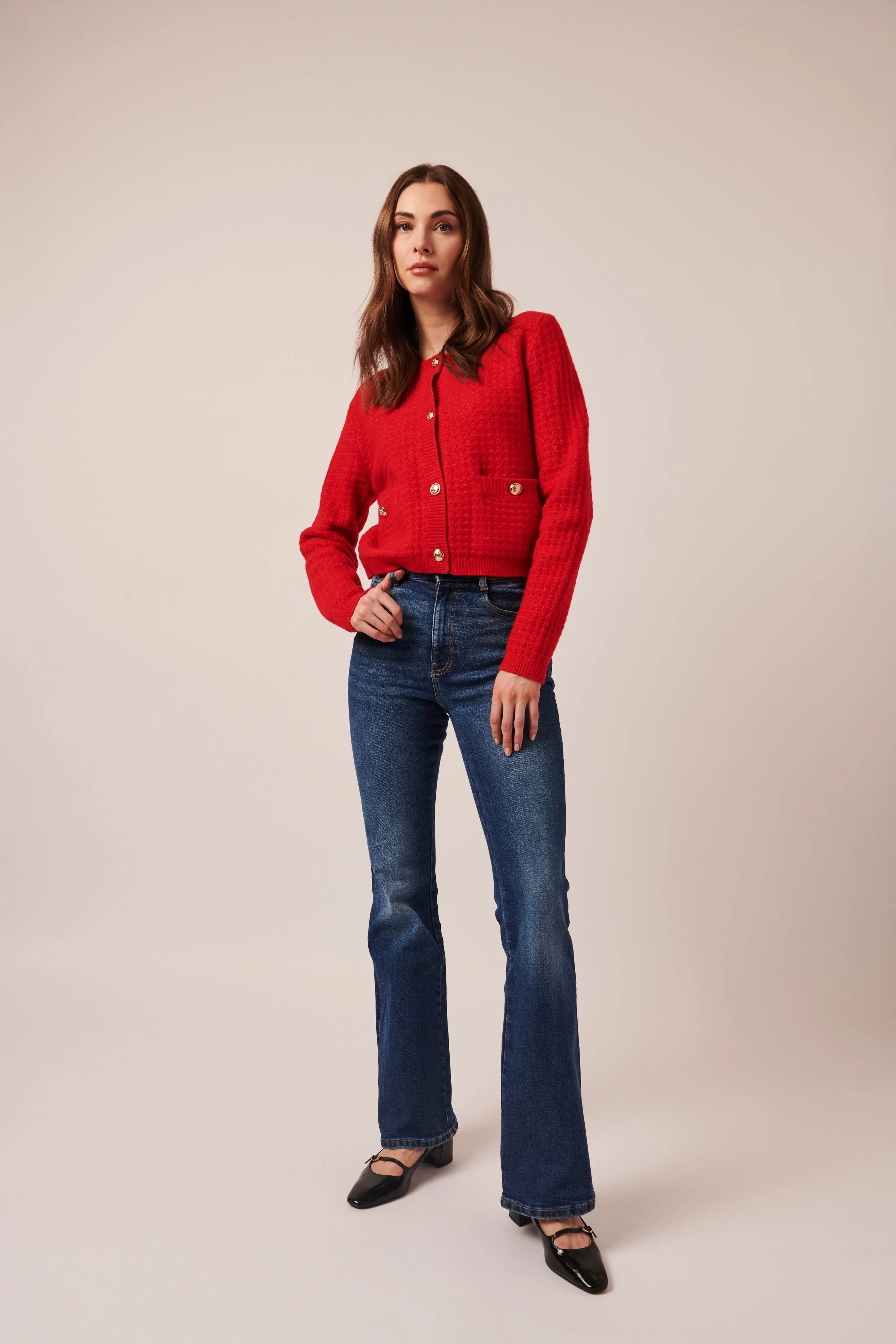 Line Catalina Cardigan- Scarlett
