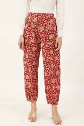 Maroon Afghani Pant