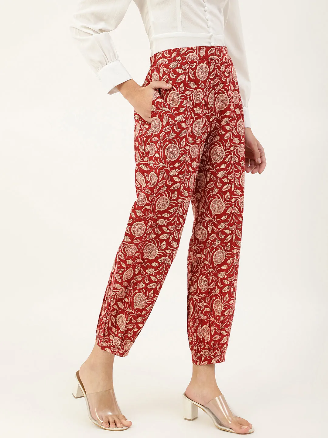 Maroon Afghani Pant