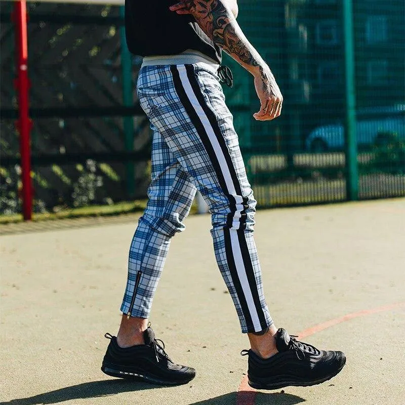 Men's Plaid Slim Fit Jogger Pants