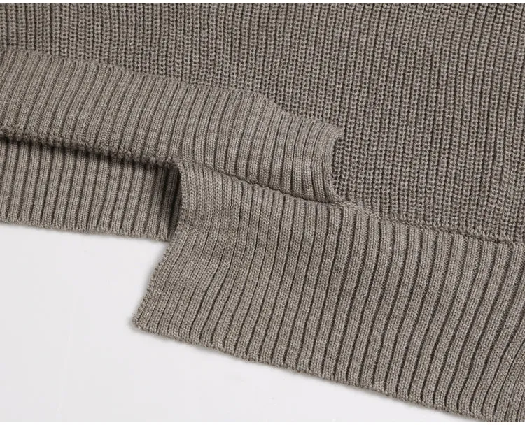 Men's Spring/Autumn Warm Woolen Slim Fit Irregular Design Pullover