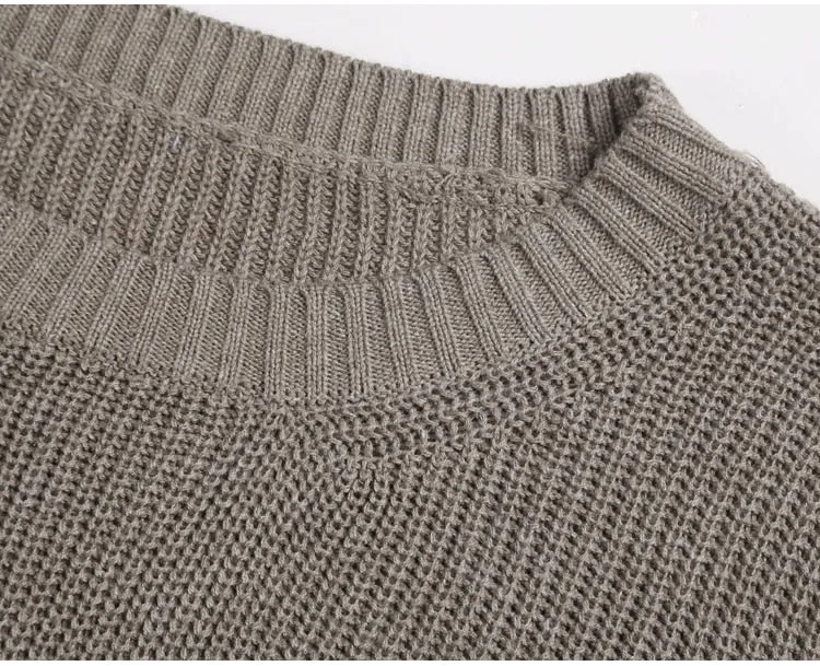 Men's Spring/Autumn Warm Woolen Slim Fit Irregular Design Pullover