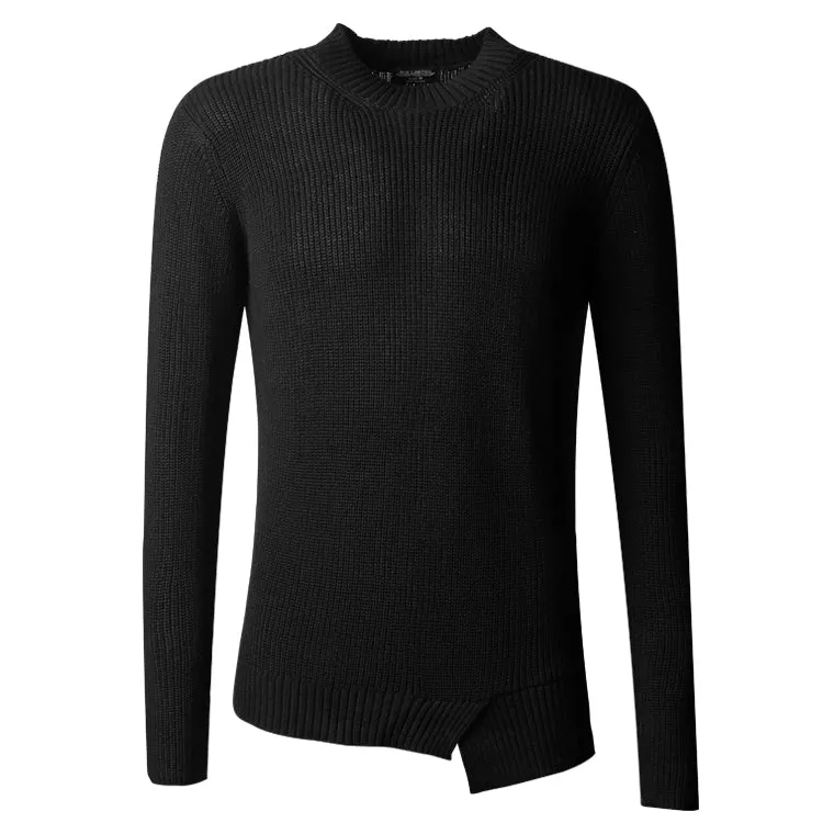Men's Spring/Autumn Warm Woolen Slim Fit Irregular Design Pullover