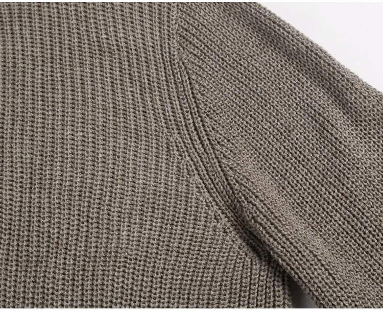Men's Spring/Autumn Warm Woolen Slim Fit Irregular Design Pullover