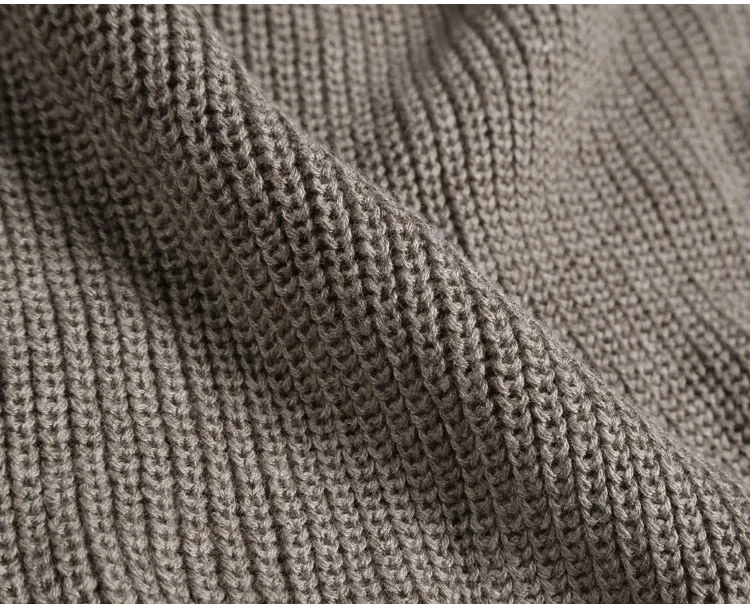 Men's Spring/Autumn Warm Woolen Slim Fit Irregular Design Pullover