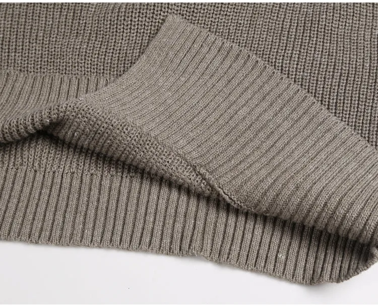 Men's Spring/Autumn Warm Woolen Slim Fit Irregular Design Pullover