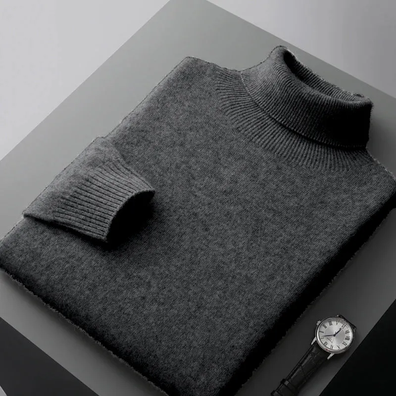 New Mens Formal Casual Warm Pullover 100% Merino Wool Knitwear Sweater Outerwear