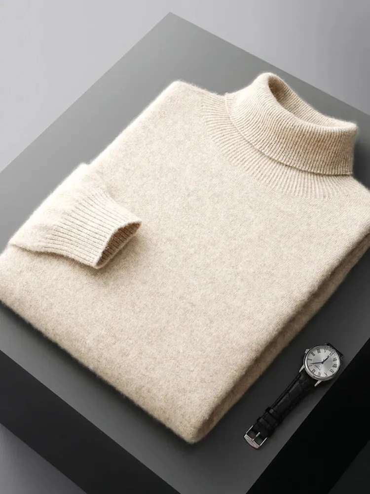 New Mens Formal Casual Warm Pullover 100% Merino Wool Knitwear Sweater Outerwear