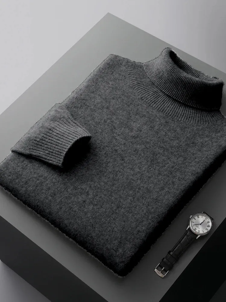 New Mens Formal Casual Warm Pullover 100% Merino Wool Knitwear Sweater Outerwear