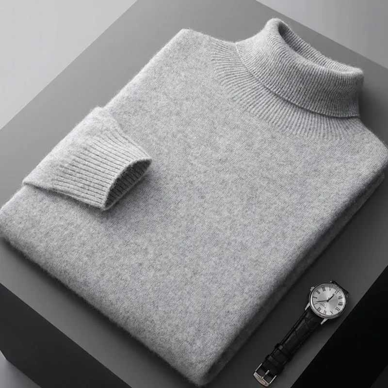 New Mens Formal Casual Warm Pullover 100% Merino Wool Knitwear Sweater Outerwear