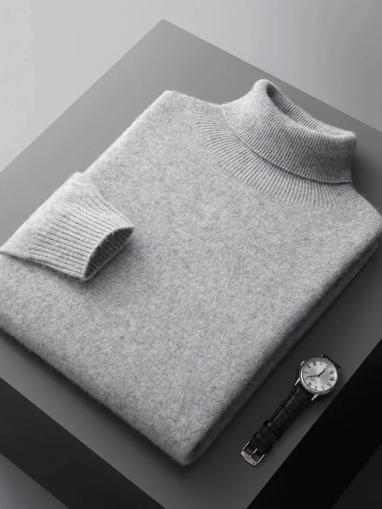New Mens Formal Casual Warm Pullover 100% Merino Wool Knitwear Sweater Outerwear