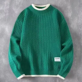New Thick Fleeced Crewneck Warm Knitwear round Collar Designer Pullover Sweaters