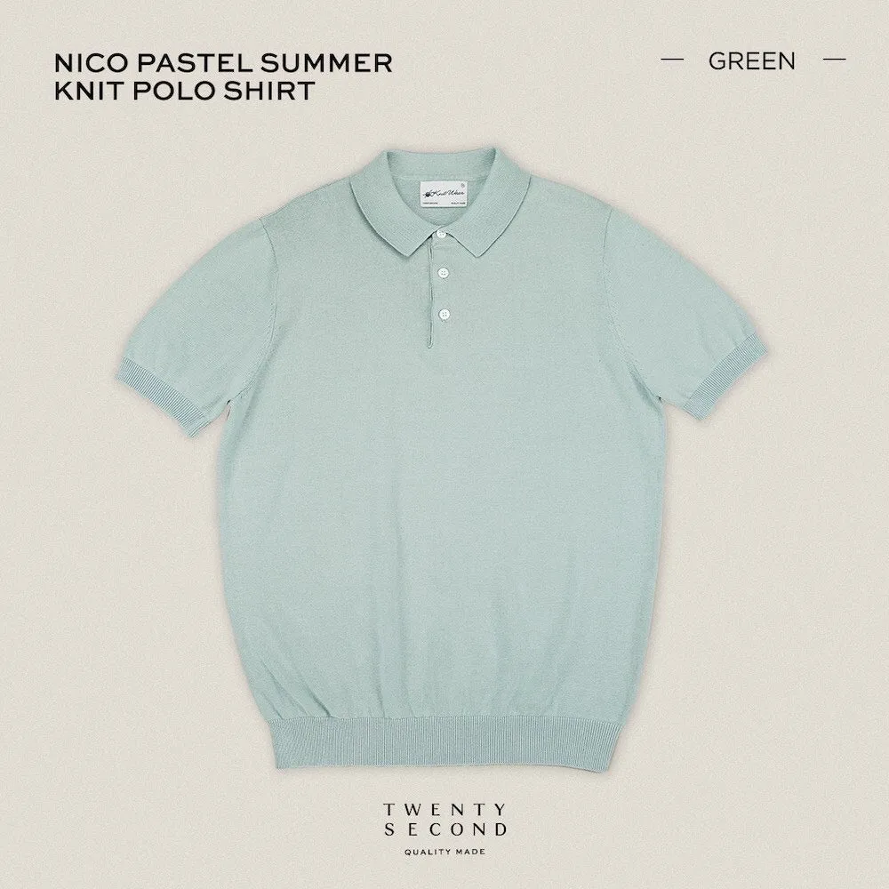 NICO KNIT POLO - GREEN