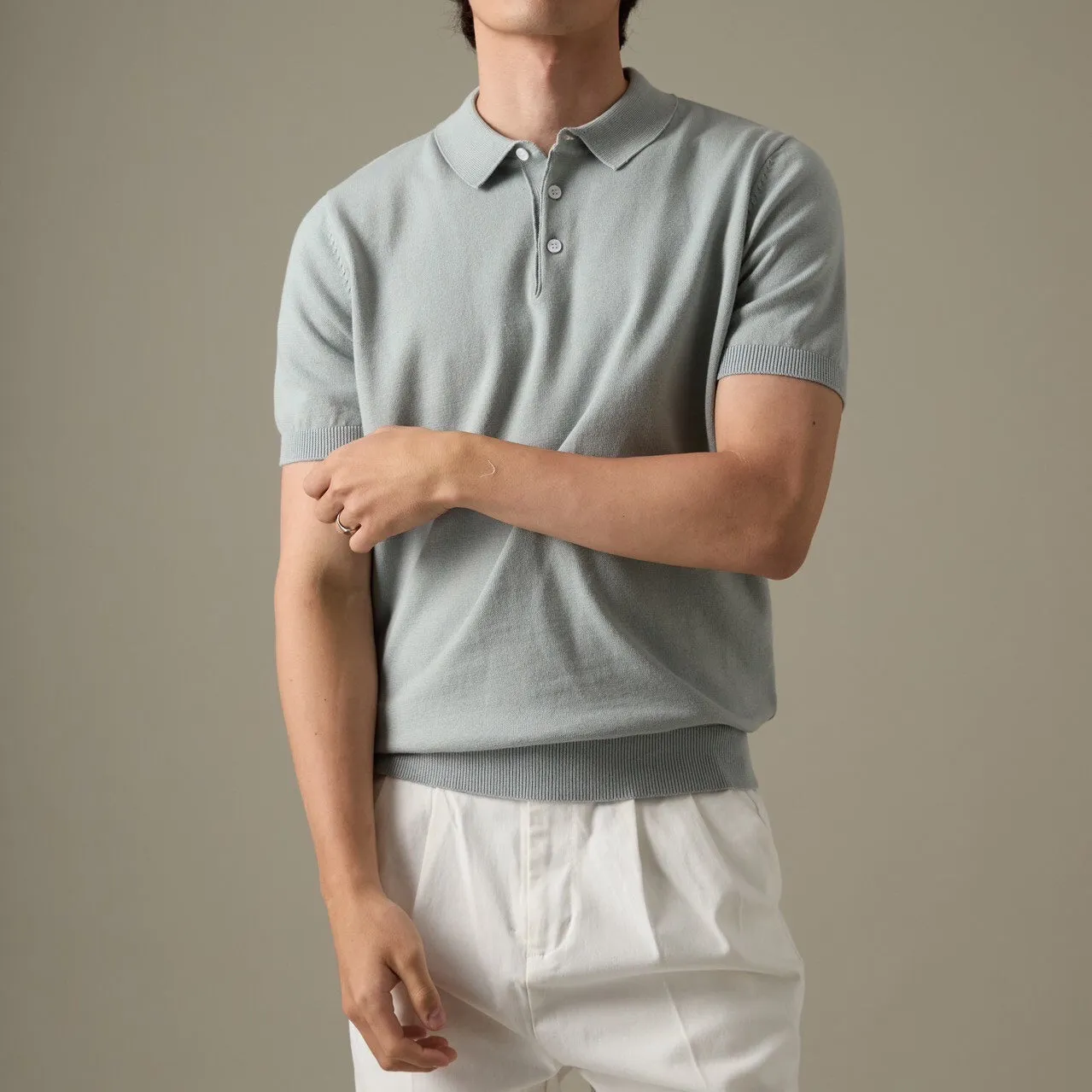 NICO KNIT POLO - GREEN