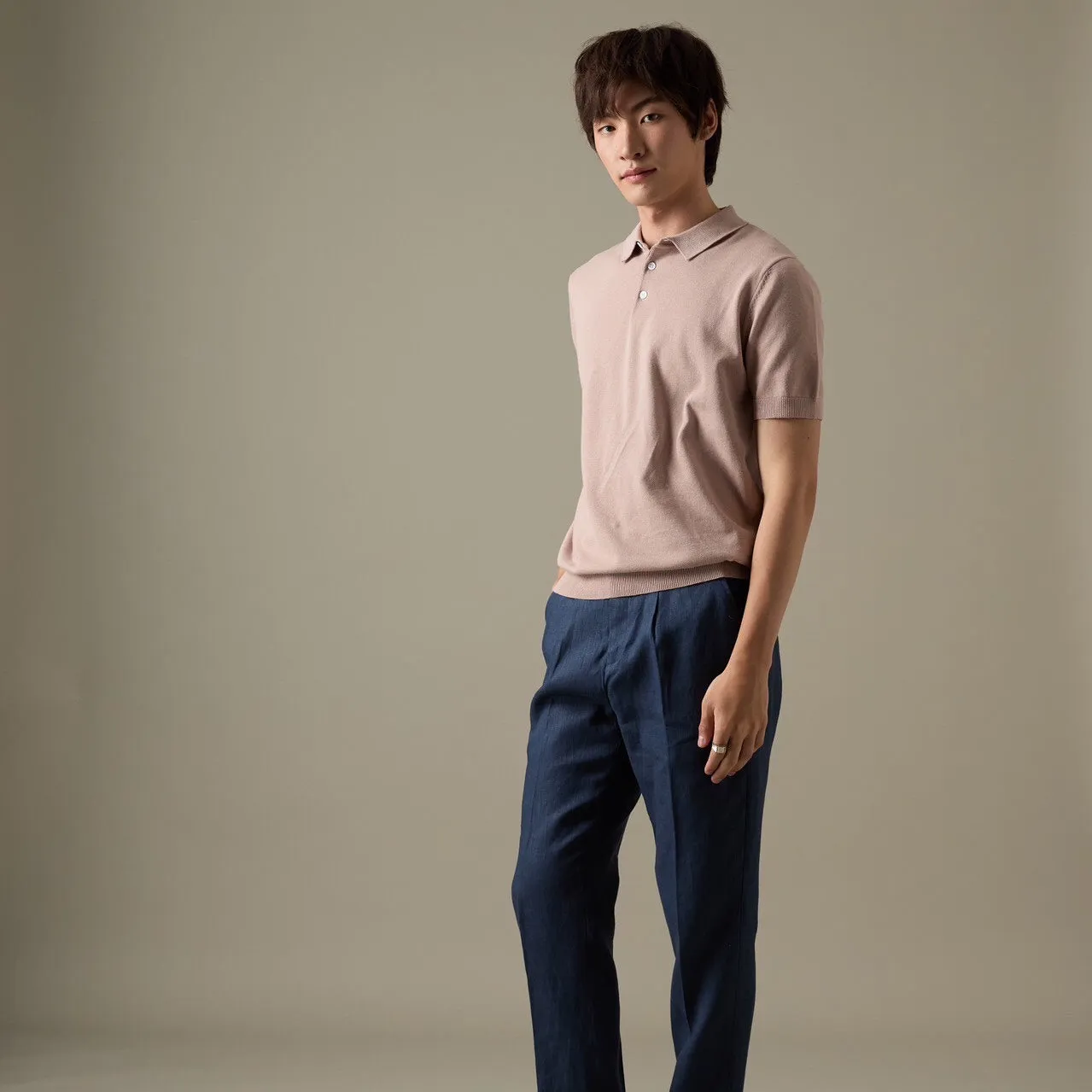 NICO KNIT POLO - PINK
