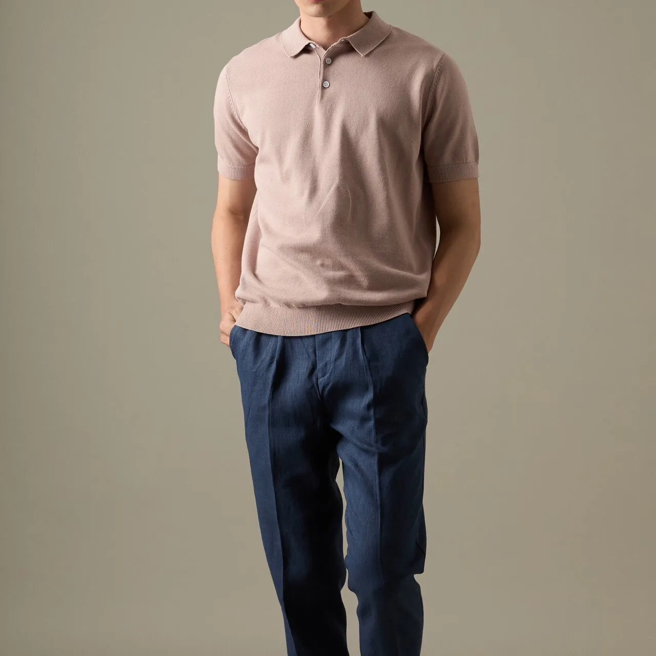 NICO KNIT POLO - PINK