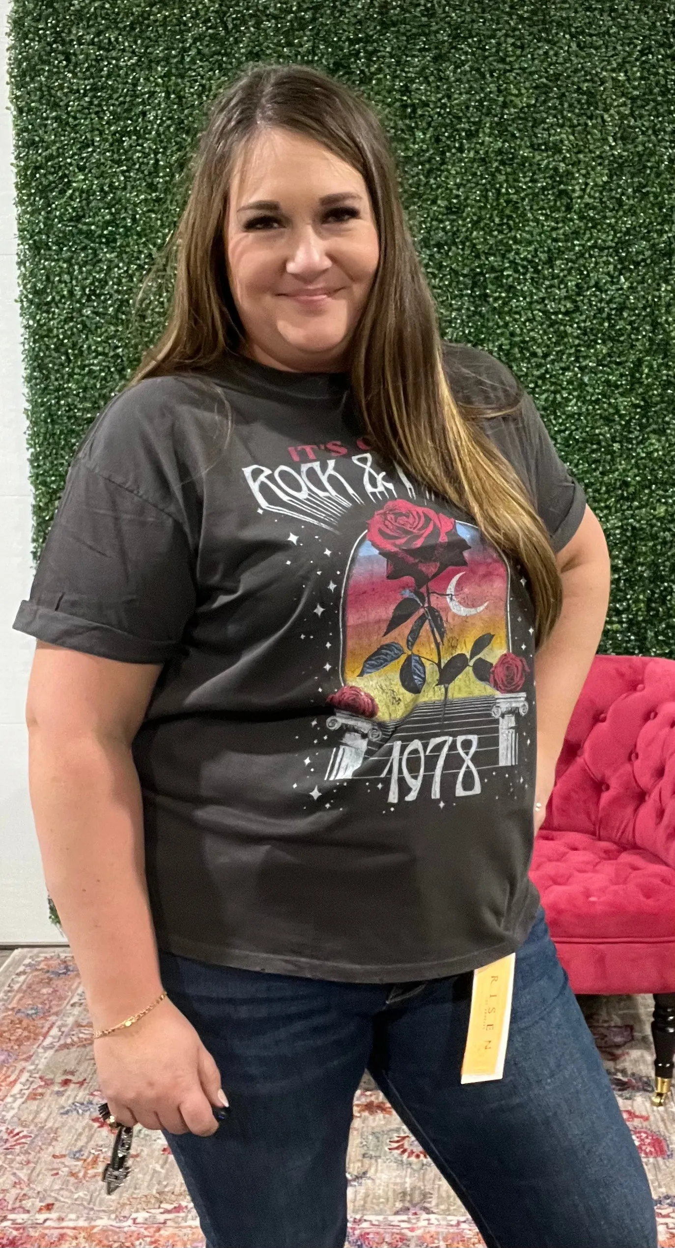 Only Rock & Roll Rose Tee