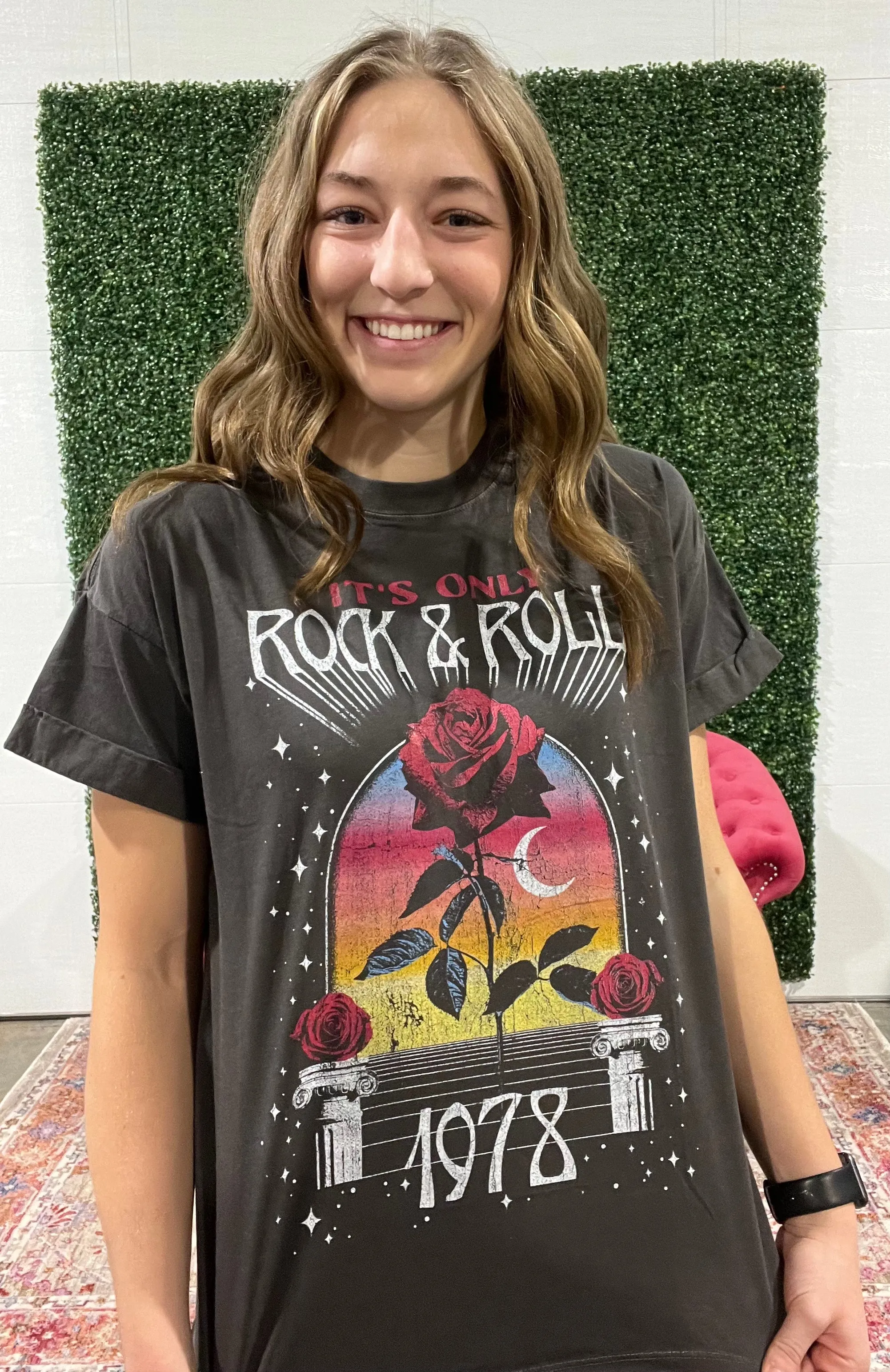 Only Rock & Roll Rose Tee