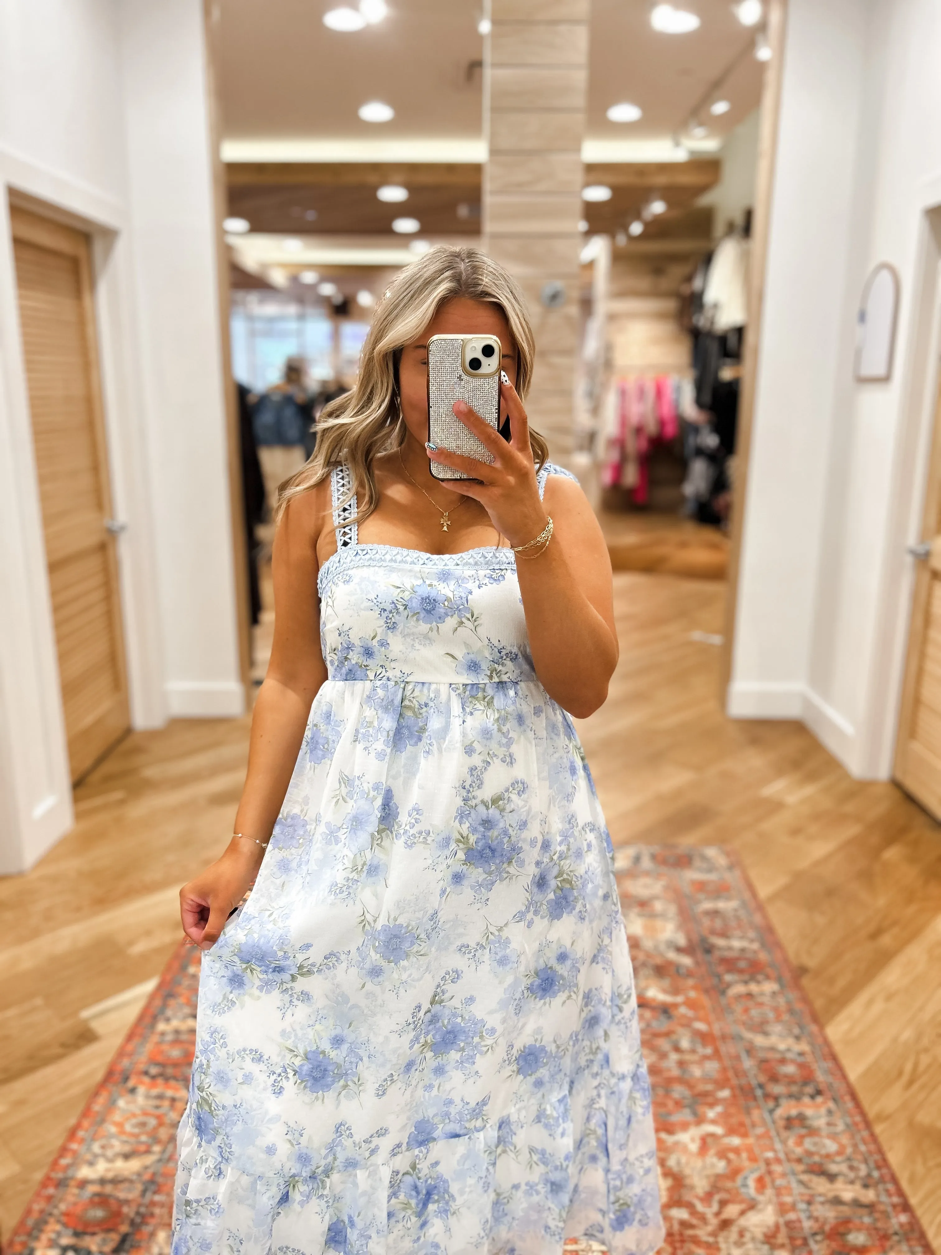 Petal Grace Blue Dress