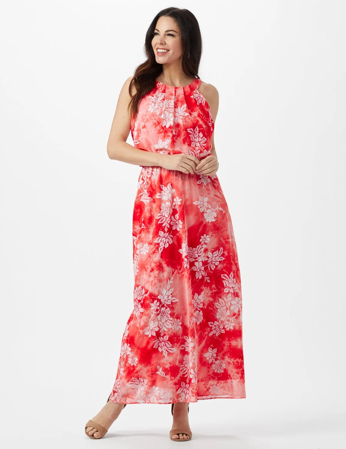 Petite Tie Dye  Floral Maxi Dress