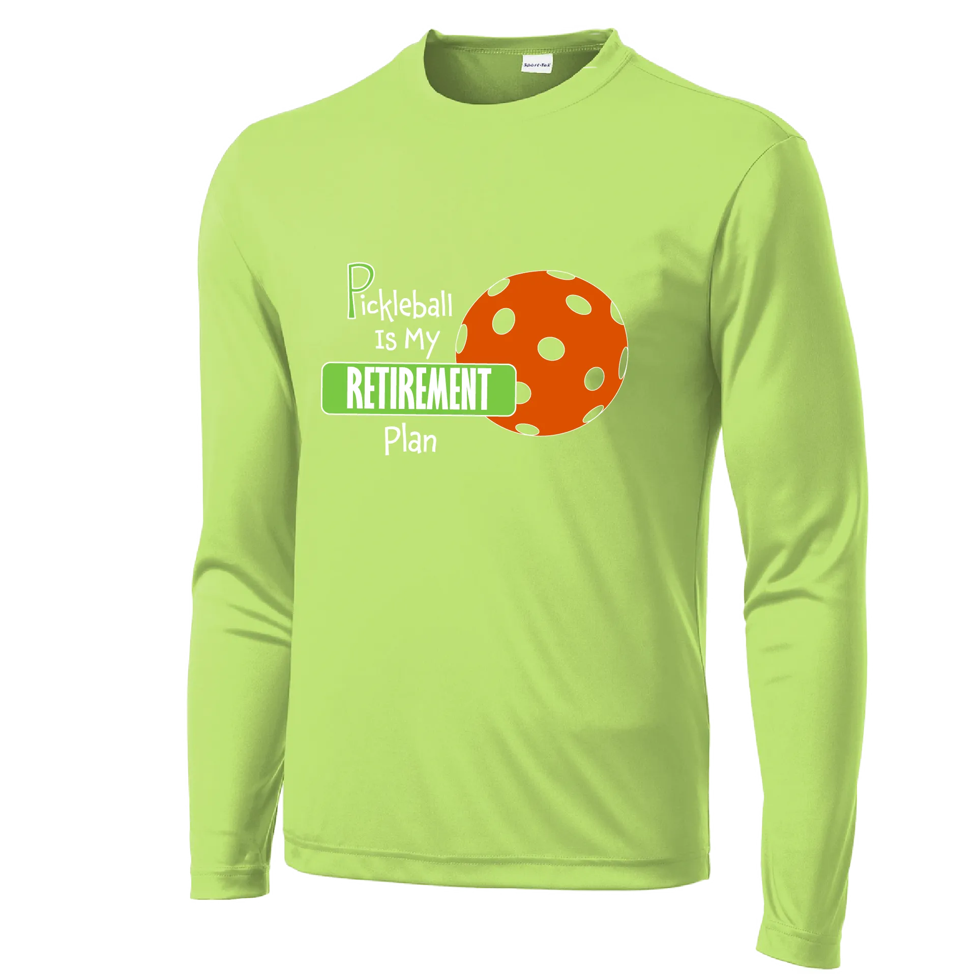 Pickleball Is My Retirement Plan | Men's Long Sleeve Pickleball Shirts | 100% Polyester