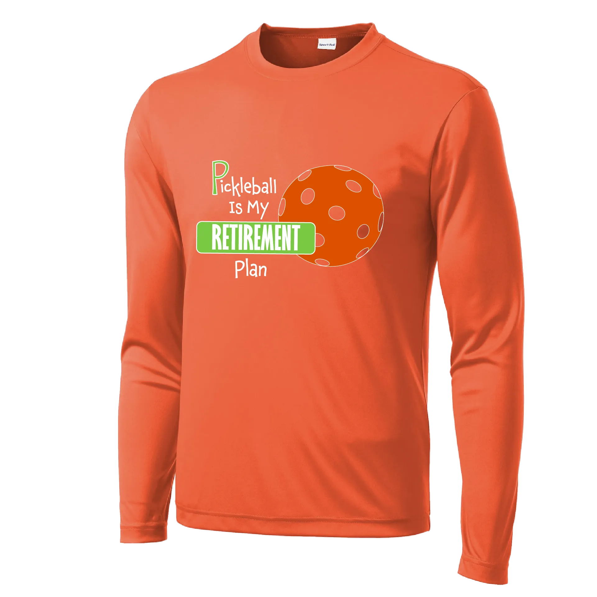 Pickleball Is My Retirement Plan | Men's Long Sleeve Pickleball Shirts | 100% Polyester