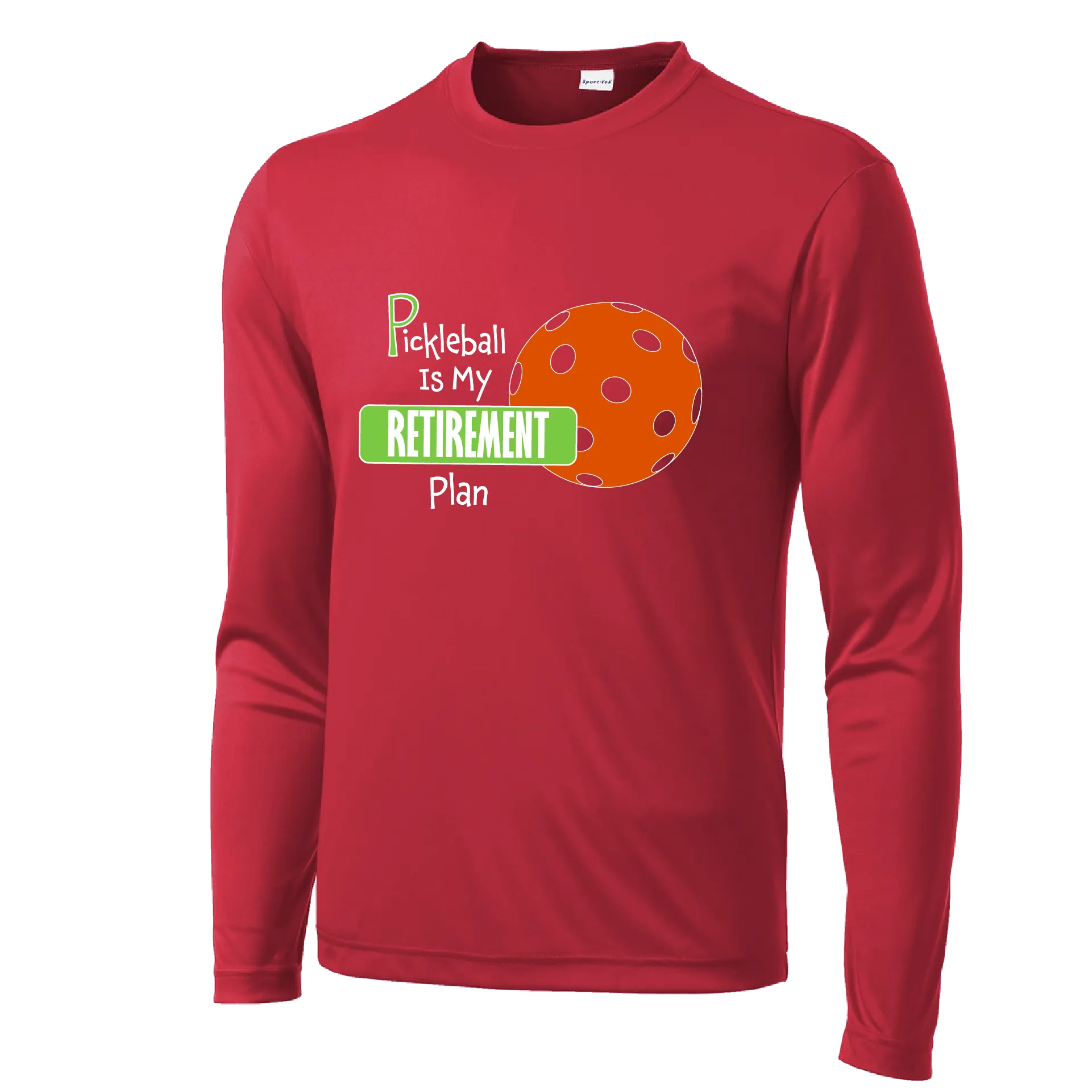 Pickleball Is My Retirement Plan | Men's Long Sleeve Pickleball Shirts | 100% Polyester
